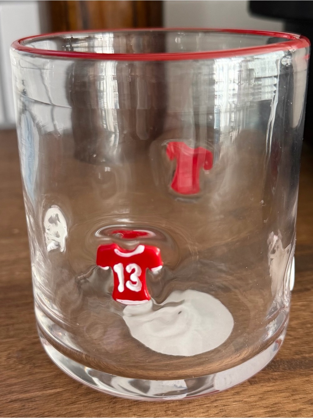 Icon Glass Tumbler with Jersey and Helmet Motif
